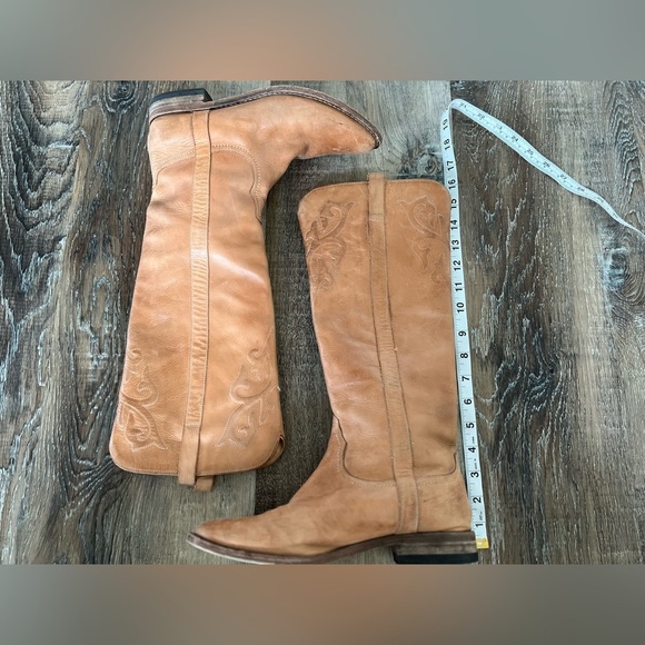 Spirit by Lucchese Tan Western Riding Leather Boots - Picture 14 of 16